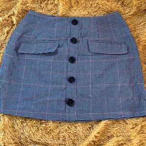 Plaid High Waisted Skirt